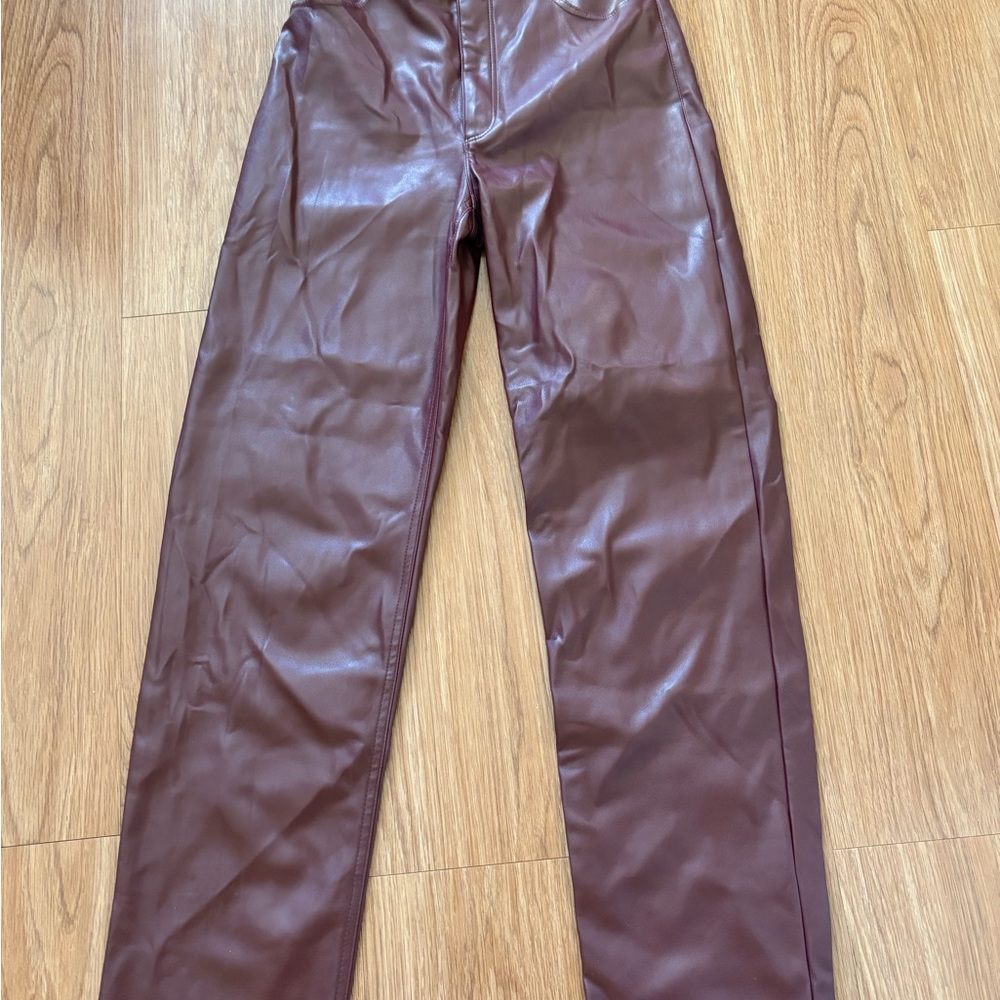 Dynamite burgandy Faux Leather Pants
